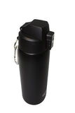 Onyx Black 21 oz Thermal Double Insulated Vacuum Sealed Sports Bottle Flip Top