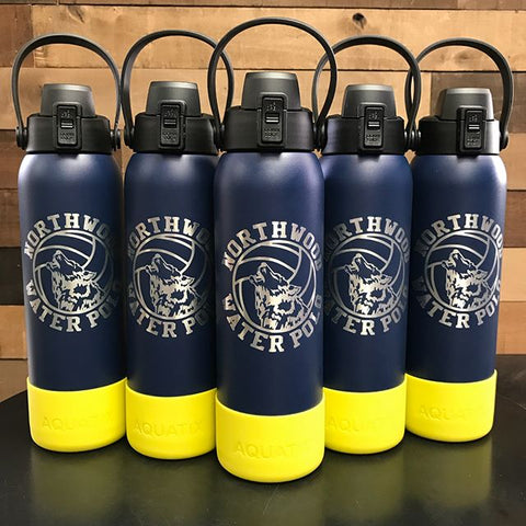 32 ounce - NORTHWOOD WATERPOLO laser engraved sport bottle
